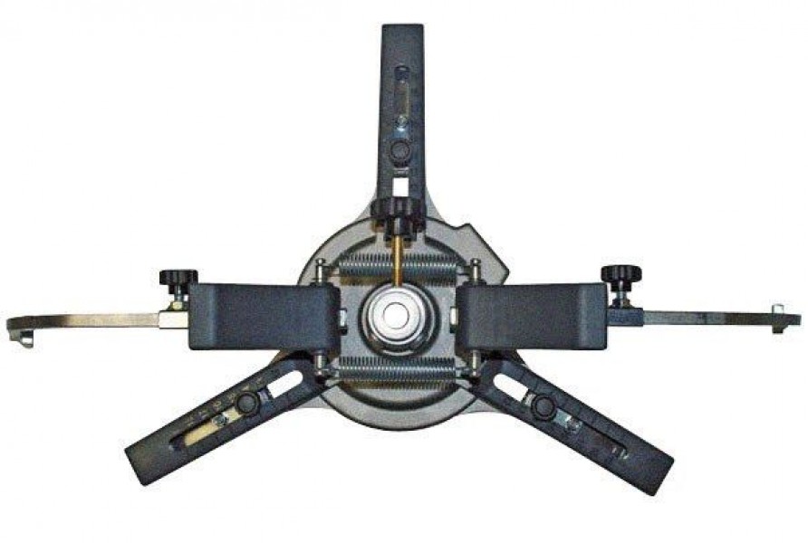 Optional New Fast-adjusting 4Point Non-Runout Wheel Clamp up to 24 inch rim