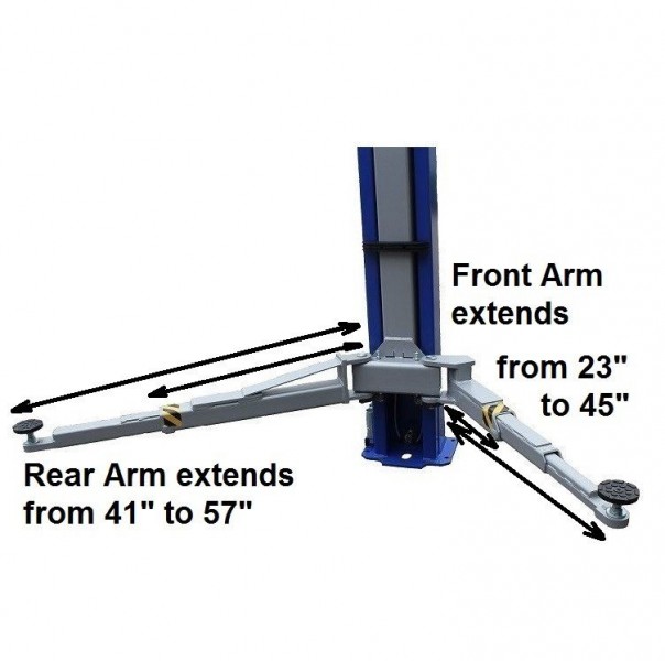 Hollstein 11000 Premium 2 Post arm lenght measurements